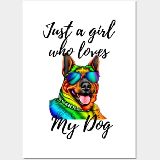 Just a girl who loves my dog Posters and Art